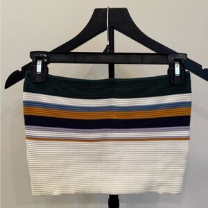 Striped Knit Bandeau Top